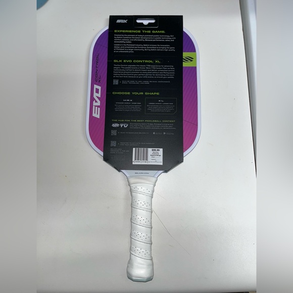 SLK EVO Control Paddle - White and Purple - Picture 2 of 4